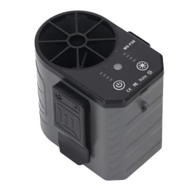 Imagem de Fockety Ventilador de cintura portátil, ventilador recarregável de 4 velocidades com clipe para camisa, ventiladores pessoais vestíveis com luz LED para trabalho ao ar livre (2500mAh)