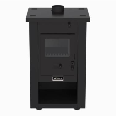 Imagem de Calefator A Lenha Venax Pyron Dupla Combustão Preto Fosco 33717