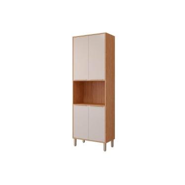 Imagem de Paneleiro De Cozinha Esplêndida Torre Quente Com 4 Portas 2 Fornos 70cm Freijo-off Whit...