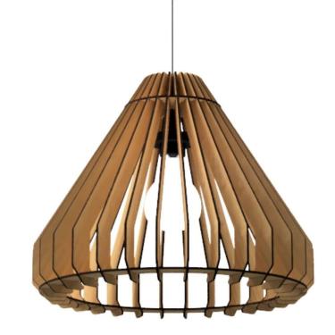 Imagem de Luminária Teto Tipo Pendente Cone Mdf - Completa Cor: Mdf Cru