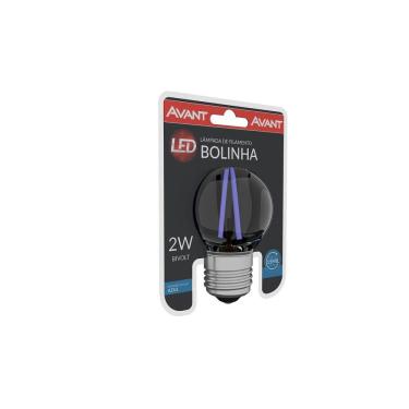 Imagem de Lampada Filamento Led Bolinha 2W Bivolt Azul Avant