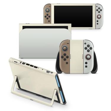 Imagem de Tacky Design Classic colorwave Skin Compatible with Nintendo Switch 2 Skin Wrap Cover, Color Blocking wrap for Switch 2 Cover, Premium 3M Vinyl (Pastel Green & Brown, Switch 2)