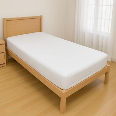 Imagem de Capa Protetora Impermeável Colchão Lençol Elástico Solteiro 88x188x20cm - Branca
