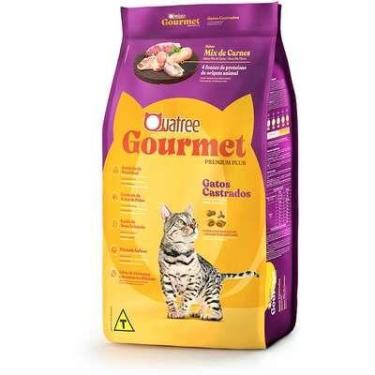 Imagem de Ração Para Gatos 3KG Alimento Quatree Gourmet Castrados Sabor Mix De C