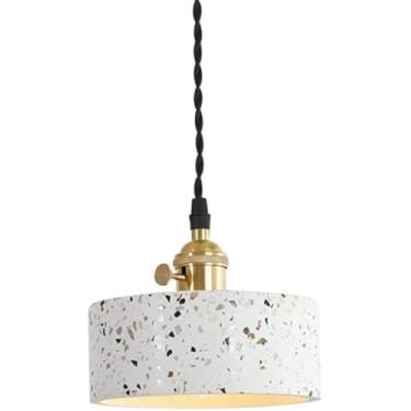 Imagem de Luz Pendente De Cimento Industrial Vintage Nórdico Lâmpada Pendurada Criativa De Fazenda Lustre De Abajur Branco Para Bar Quarto Sala De Jantar Cozinha Sala De Estar, b