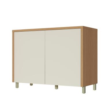 Imagem de Balcão de Pia 2 Portas 120cm com Tampo em MDF Condessa Nesher - Carvalho/Greige