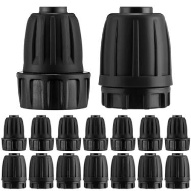 Imagem de Pushglossy Adaptador de mangueira de jardim de 12 peças de 1/2 polegada 3/10.2 cm a 1/5.1 cm Adaptador de torneira de tubo de irrigação por gotejamento Peças de irrigação por gotejamento Adaptador de