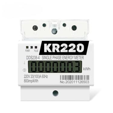 Imagem de Medidor de Energia Digital DDS238-4, Monofásico, 110V/220V, 100A, Display LCD, Montagem em Trilho DIN (KR220-100A)