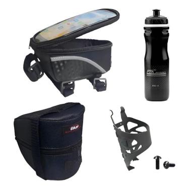 Imagem de Garrafa Caramanhola +Suporte+Bolsa Selim+Porta Celular Bike