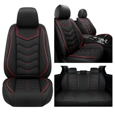 Imagem de Capas de assento de carro para Toyota 4Runner 2000-2025, capa de assento de couro napa impermeável, capas de assento de carro antiderrapantes, compatíveis com airbag, conjuntos de capas de assento de