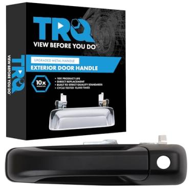 Imagem de TRQ Maçaneta externa dianteira esquerda preta do lado do motorista compatível com Jeep Commander 2006-2010 2005-2010 Grand Cherokee