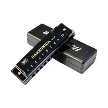 Imagem de Harmonica Diatônica De 10 Buracos Em Chave C Com Estojo Para Iniciante