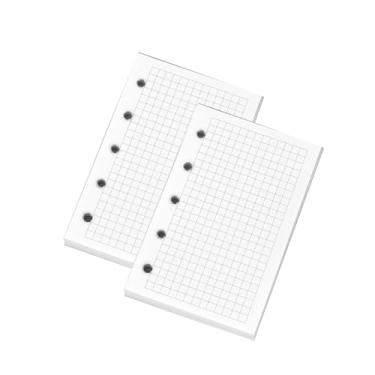 Imagem de Mini refil de papel para fichário, folhas soltas, 40 folhas, papel de enchimento M5, mini plaina, refis de memorandos para fichário de 5 anéis, caderno, pacote com 2