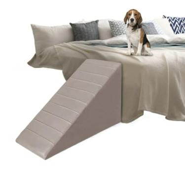 Imagem de Rampinha Escadinha Escadas para Pet Cachorro Gatos Animais Escadas Pet, Rampa para Cães e Gatos Subir na Cama Conforto e Segurança para Seu Com panheiro(CAPPUCCINO)