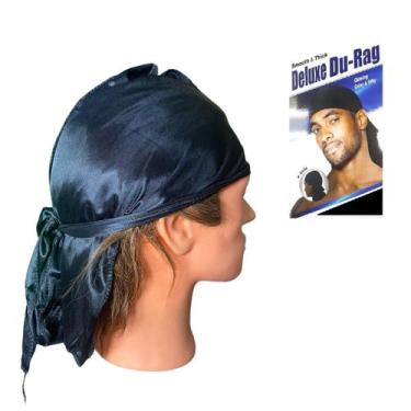 Imagem de Bandana Preta Durag Waves Cetim Hip Hop  Rapper Fantasia - Blook