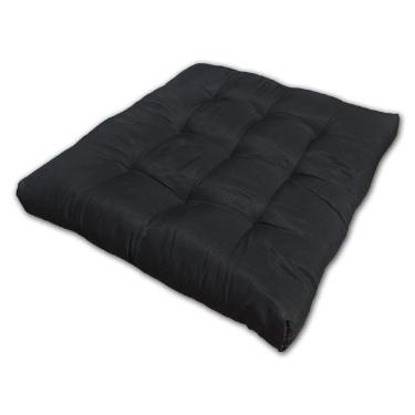 Imagem de Almofada Futon Assento Decoração 60x60cm Flat Preto