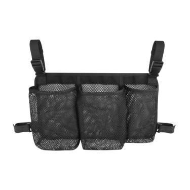 Imagem de DimyFew Bolsa lateral para cadeira de banho com vários bolsos, organizador de bolsa de armazenamento reutilizável para idosos, cadeiras de praia com apoio de