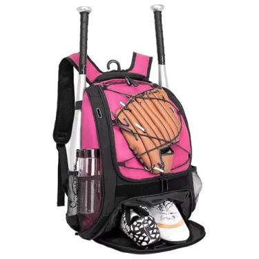 Imagem de WOLT | Mochila de Beisebol Juvenil para Equipamentos e Equipamentos de Beisebol, Softball e T-Ball, Meninos Jovens e Adultos, com Suporte para Taco, Capacete, Luva e Compartimento para Sapatos e Ganch