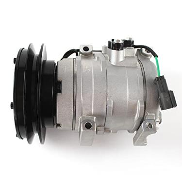 Imagem de IMELBUFF 447220-4053 20Y-979-6121 447220-4052 Compressor de ar condicionado 10S15C ST150101 Compressor 24V 1PK para Komatsu PC200-7 PC300-7 PC360-7 PC400-7 Chaveiro de escavadeira obelco Hitachi John