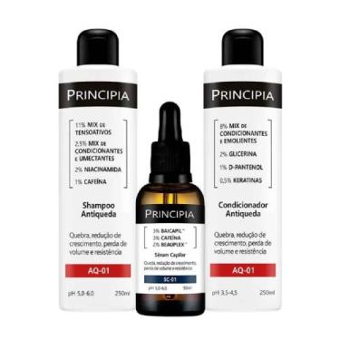 Imagem de Kit Antiqueda Principia Shampoo 250ml + Condicionador 250ml + Serum Ca