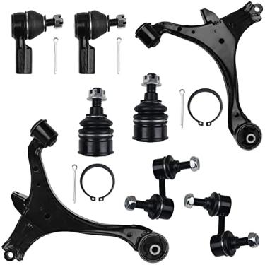 Imagem de MACEL Braço de Controle Inferior Dianteiro Compatível com Honda Civic 2001, Civic 2002-2005 [Não para Modelos Si] com Junta Esférica, Extremidade Da Barra de Direção e Barra Estabi