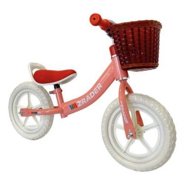 Imagem de Bicicleta De Equilíbrio Infantil Cestinha Aro 12 Rosa Zrader