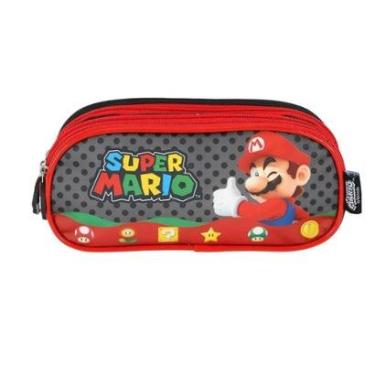 Imagem de ESTOJO LUXCEL INFANTIL ZIPER TRIPLO MARIO BROS EI42545MO-Masculino