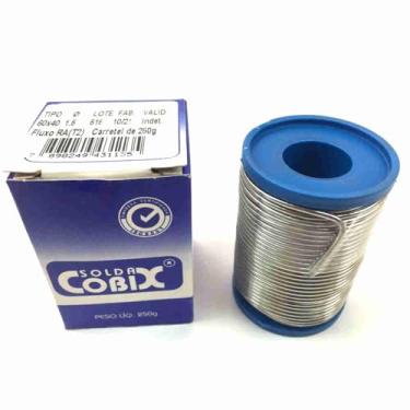 Imagem de Fio De Solda Estanho Eletrônica 1.0 Mm Rolo 250g Cobix 60x40