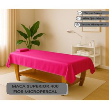 Imagem de Kit 2 Lençol Para Maca Superior Sem Elástico Micro Percal 400 Fios Cli