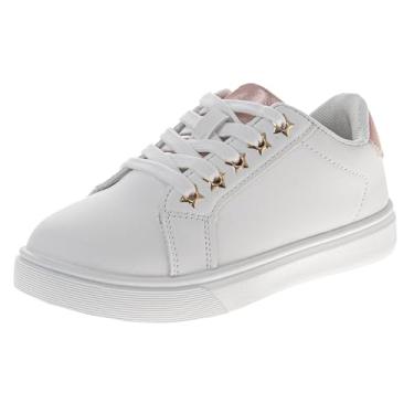 Imagem de KENSIE GIRL Tênis de cano baixo - Tênis infantil casual de cano baixo moderno para meninas (tamanhos: 5-10 crianças pequenas / 11-13 crianças pequenas / 1-4 crianças grandes), Branca de Neve, 16