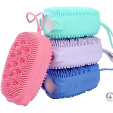 Imagem de Bucha Esponja de Banho em Silicone – Exfoliação Suave, Limpeza Profunda e Conforto Diário-Coloridas