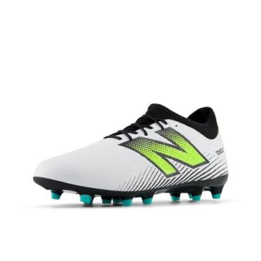 Imagem de New Balance Tekela Magique FG V4+ Tênis de futebol, Branco/Hi-Lite/Preto, 14.5 Wide Women/13 Men