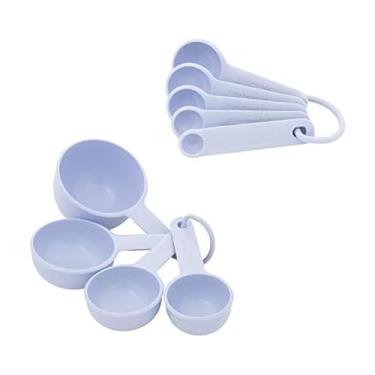 Imagem de KitchenAid Conjunto universal de copo e colher de medição fácil de ler com alça macia para controle máximo, orifício para pendurar e encaixar para facilitar o armazenamento, pode ser lavado na