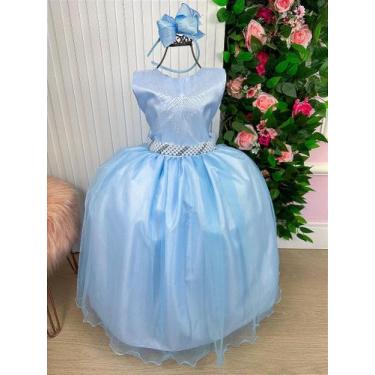Imagem de Vestido Longo Festa Formatura Azul Bebê para Meninas - Fabuloso Ateliê