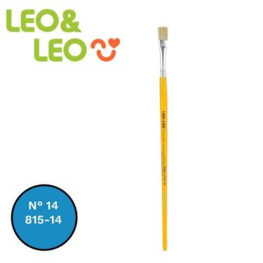 Imagem de Pincel Chato Cabo Longo 815 N14 LeoeLeo - Leo&Leo