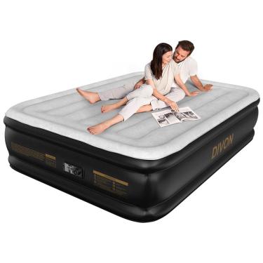 Imagem de Colchão de Ar DIVON Full com Bomba Integrada, 46cm de Altura, Padrão Ondulado, Infla/Desinfla Automática em 3 Minutos, Cama de Ar