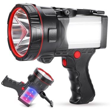 Imagem de Lanterna LED Recarregável com Luz de Leitura, USB 10.000 Lúmens, Vanvale, Cinza