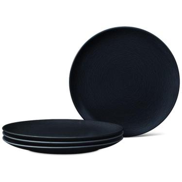 Imagem de Conjunto de Pratos Coupe para Salada e Sobremesa com 4 Peças, Formato Redondo, Material de Porcelana e Designer Moderno
