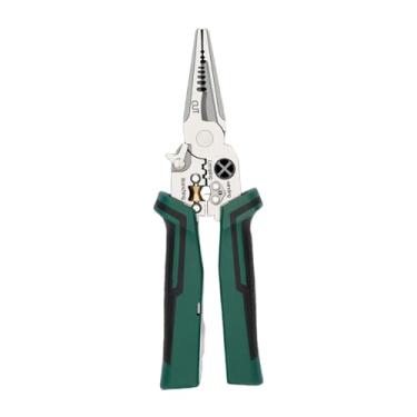 Imagem de IEUDNS Alicate de decapagem de fios, enrolador de bobina, prensagem profissional com testador de voltagem, alicate elétrico