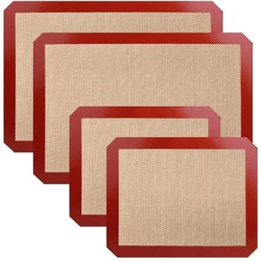 Imagem de Tapete de Silicone, Tapete de Silicone Culinario, para Bolo de Massa óleo e Panelas Cozinhar, 42 Cm X 30 Cm / 21cmx30cm(VERMELHO,42X30CM)