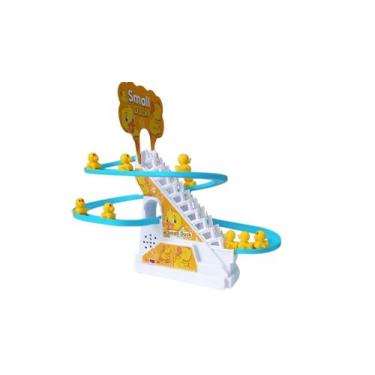 Imagem de Pista de Pato Amarelo Escorregador Divertida Com 9 Filhotes Patinhos L