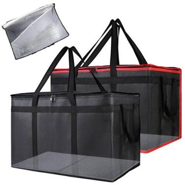 Imagem de Saco isolado para entrega de alimentos Bodaon XXX-Large com fundo rígi