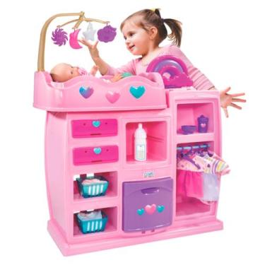 Imagem de Quarto Encantado Paras Boneca Brinquedo 2 Em 1 Berço E Banheira Menina