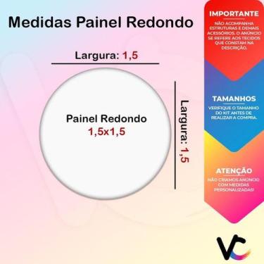 Imagem de Painel De Festa Redondo 1,50x1,50 - 15 Anos Princesa Azul 156 - Via Co