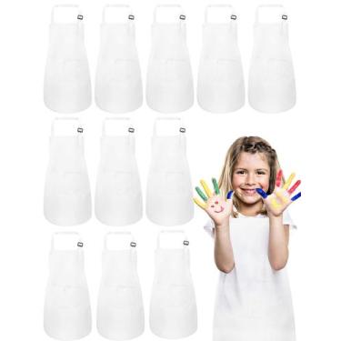 Imagem de Aventais IAGBIBUI, pacote com 12, para crianças, a granel, com 2 bolso