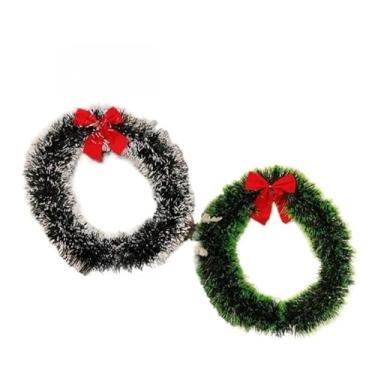 Imagem de Kit Guirlanda Natalina Verde Festão Laço Vermelho 33cm Natal(1)