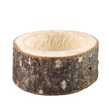 Imagem de Suporte de vela, suporte de vela de madeira para castiçal, tronco, vaso de flores, decoração curta