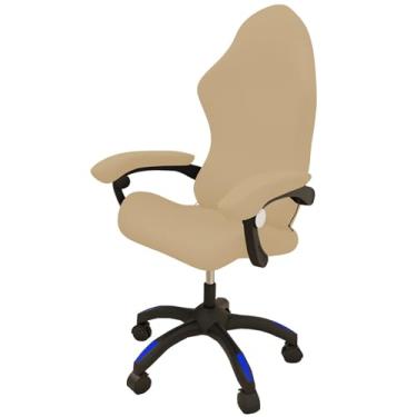 Imagem de Lzyjckh Capa para Cadeira Gamer com Apoio de Braço Capas para Cadeiras de Escritório Protetor Elástico Removível para Cadeira de Escritório e Computador Para Decoração de Casa,Khaki,1 Pack