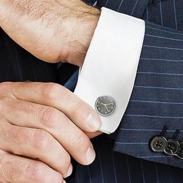 Imagem de Abotoaduras masculinas geométricas douradas, BLC198-05, Cobre, Sem Pedra Preciosa