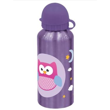 Imagem de Garrafa Garrafinha Inox Infantil Meus Melhores Amigos Squeeze com Tampa 400 ml MT BRINQUEDOS Garrafa Linha Premium (CORUJINHA LILAS)